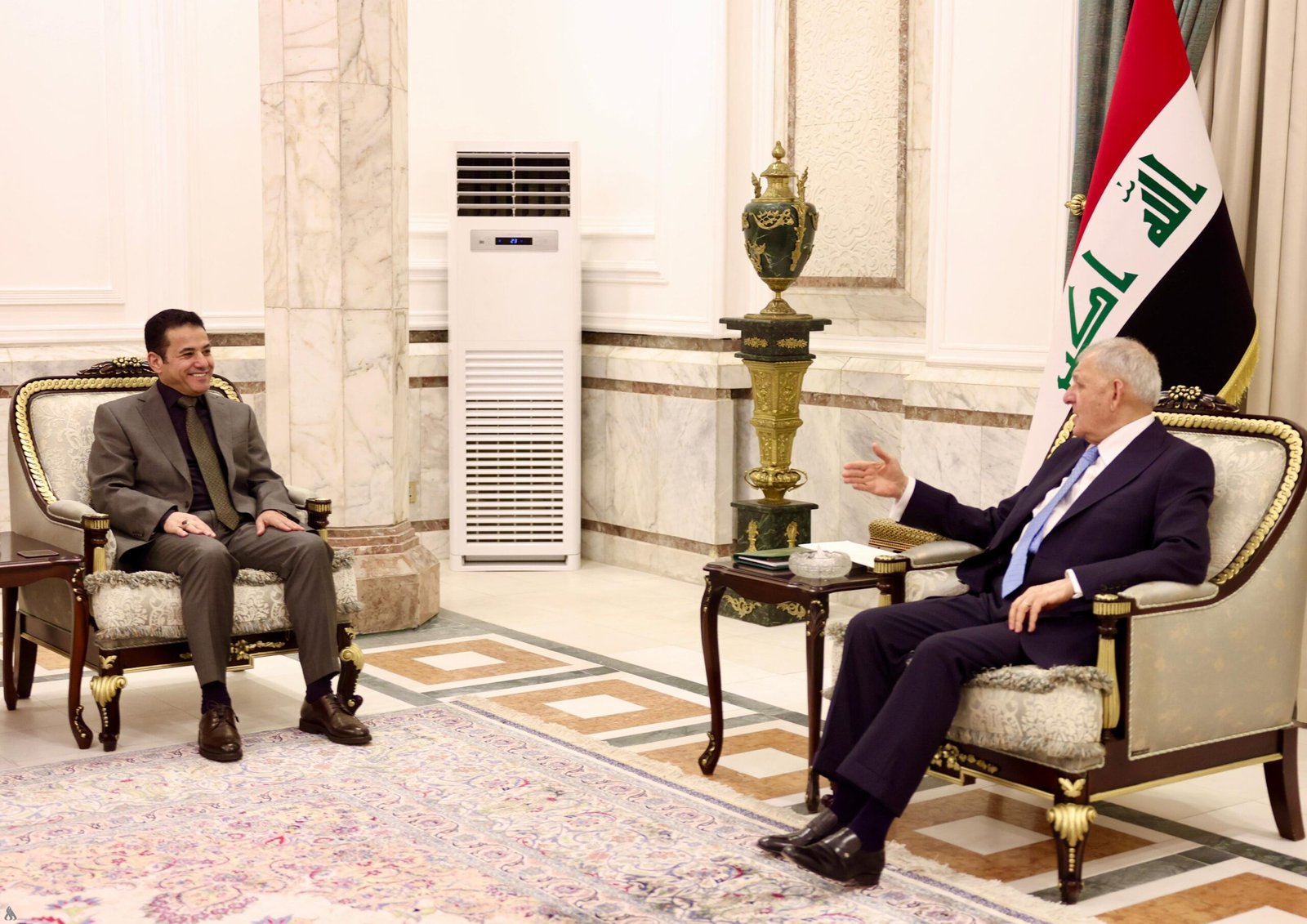 الرئيس العراقي ومستشار الأمن يؤكدان أهمية توحيد الخطاب الوطني والسياسي